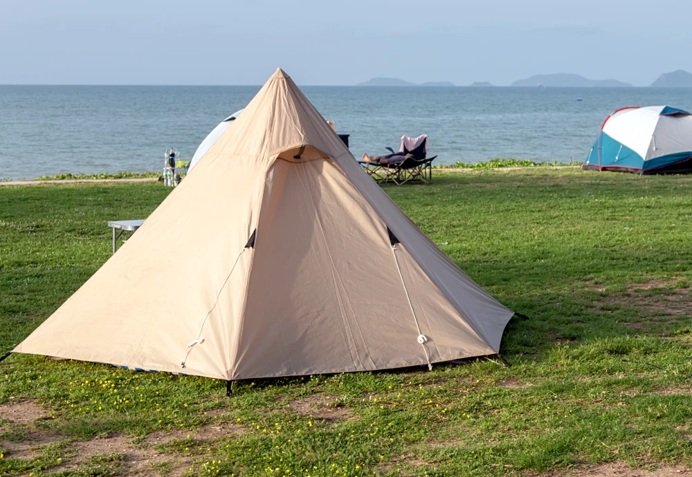 teepee tent with stove hole