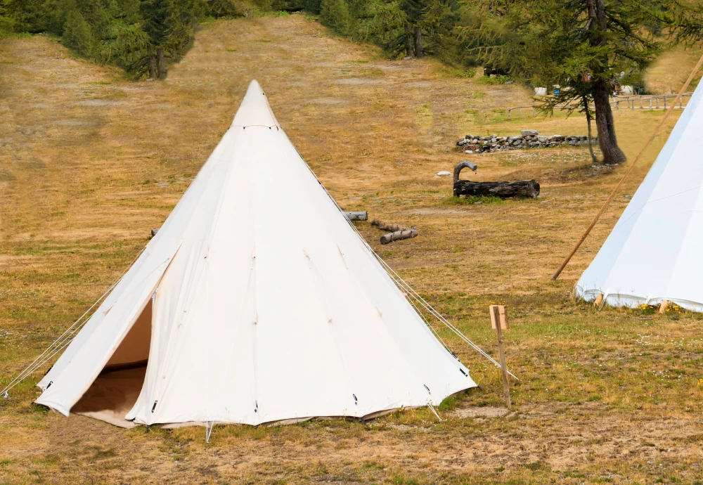 teepee tent with stove hole